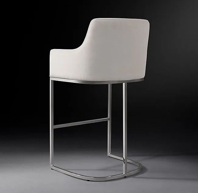 Купить Барный стул Emery Curved-Back Track Polished по цене 52 500  руб.