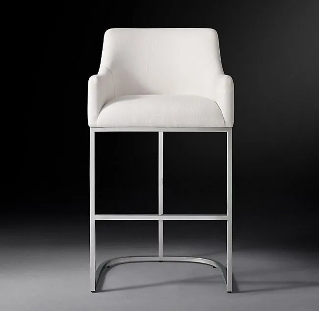Купить Барный стул Emery Curved-Back Track Polished по цене 52 500  руб.