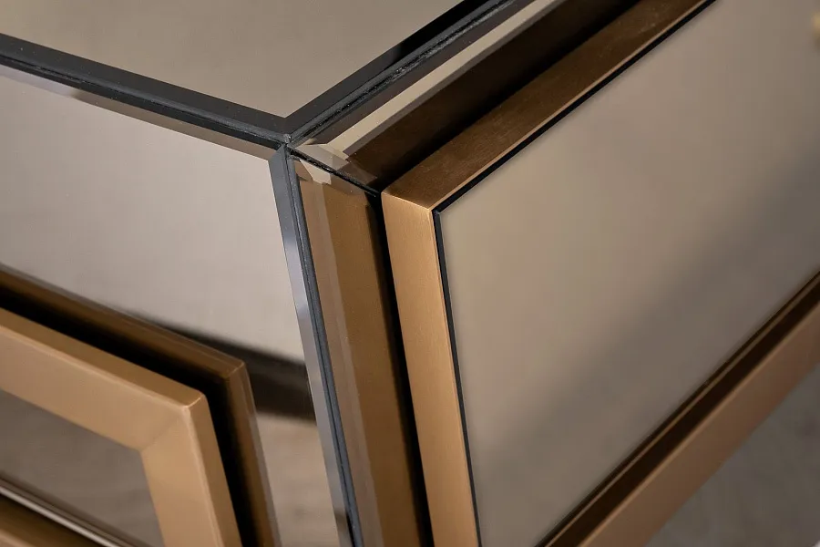 Купить KFG210 Консоль 2 ящика зеркало бронза/золото 120*42*76 см по цене 123 200  руб.