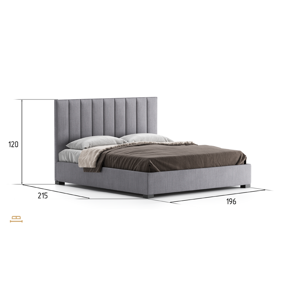 Купить Кровать двуспальная с изголовьем Modena Vertical по цене 69 500  руб.