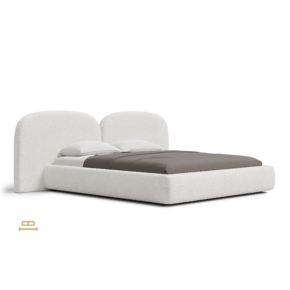 Двуспальная кровать Линда с мягким изголовьем