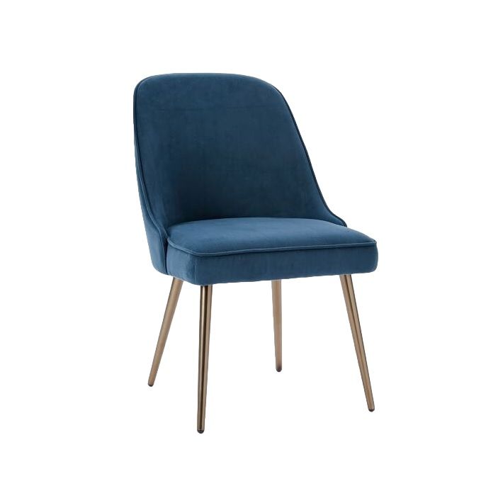 Купить Дизайнерский стул мягкий Mid-Century Gold Blue по цене 24 640  руб.