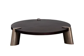 58DB-CT17191 Стол журнальный Конг (Kong) темный орех d138*33см,столешница d120