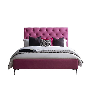 Кровать двуспальная с мягким изголовьем Элиза