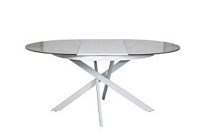 Купить  83MC-1907DT WH Стол обед.круг раскл.керам.бел. 170(120)*120*76см по цене 82 488 руб.