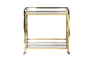 Купить  GY-CRT8164GOLD Стол-тележка сервировочн ст.прозр/золото 80*40*83 по цене 62 400 руб.