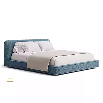 Кровать Нави 180х200 букле (светло-голубой)