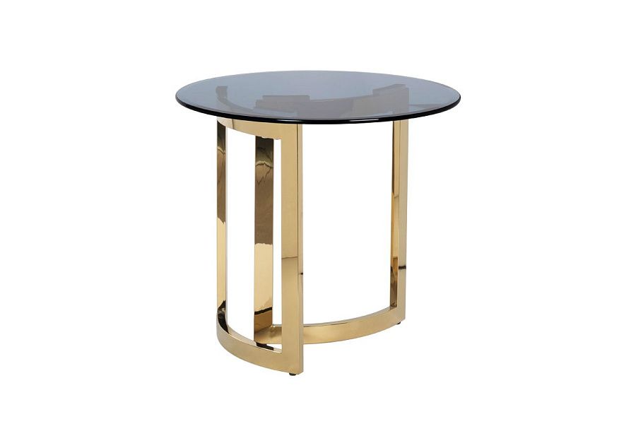47ED-ET062GOLD Стол журнальный темн.стекло/золото d60*55см купить по цене 29 800 ₽