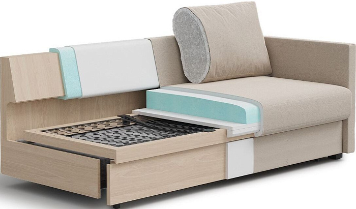 Диван с механизмом в разрезе