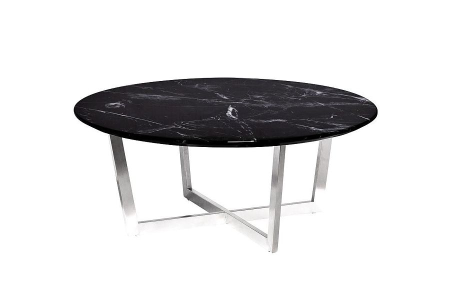 33FS-CT2029-BS Стол журнальный Черный (Nero) d100х40,6 см купить по цене 29 680 ₽