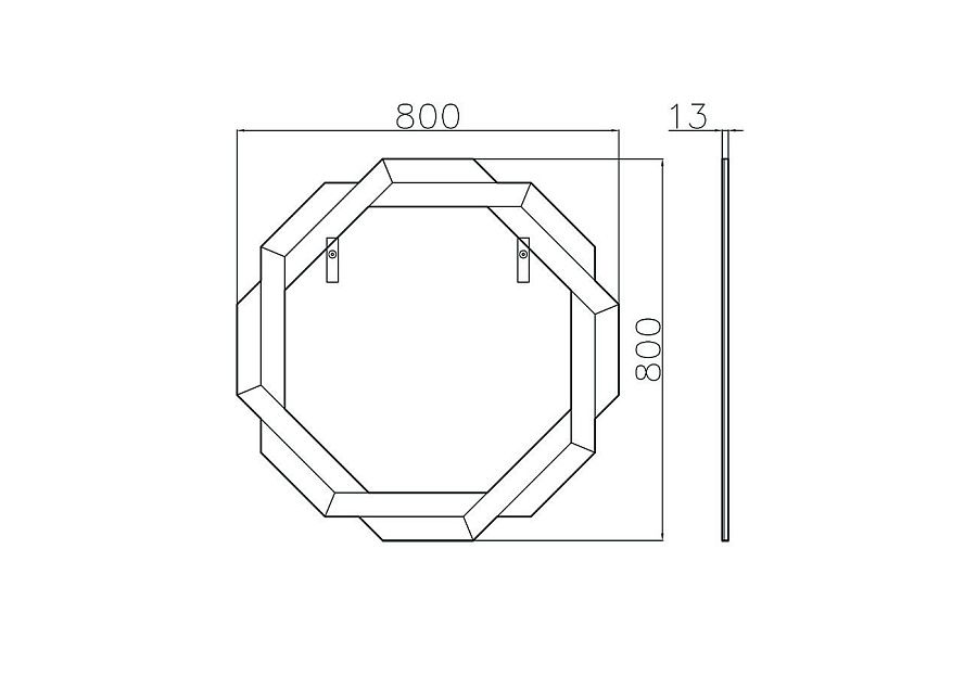 Купить 50SX-23008 Зеркало рама 8 граней 80*80*2см по цене 16 200  руб.