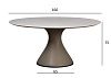 Купить 160KD-60090 Стол обеденный, мрамор Volakas, экокожа бежевая d160*75см по цене 350 880  руб.