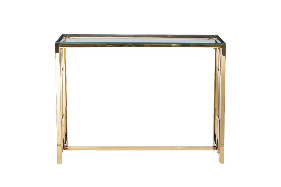 47ED-CST072GOLD Консоль прозр.стекло/золото 100*30*78см купить по цене 27 000 ₽