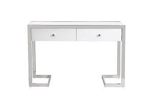 KFG103 Консоль 2 ящика белая/хром  120*42*79см купить по цене 54 600 руб.