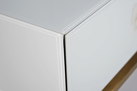KFG070 Консоль 2 ящика белая/золото 120*42*77см купить по цене 99 600 руб.