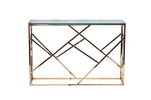 GY-CST2051214GOLD Консоль прозрачное стекло/золото30*115*78см