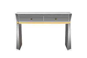 Купить  KFG125 Консоль 2 ящика с золотистой отделкой 120*42*79см по цене 86 000 руб.