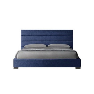 Кровать двуспальная с мягким изголовьем Модена Горизонт