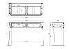 Купить KFG125 Консоль 2 ящика с золотистой отделкой 120*42*79см по цене 86 000  руб.