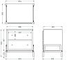 Купить KFG170 Тумба зеркальная 2 ящика 65*45*62см по цене 95 600  руб.