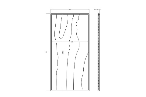 KFG207 Зеркало напольное с рисунком 90*4*180см купить по цене 86 400 руб.