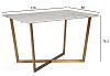 Купить 33FS-DT19F335-BBS Стол обеденный Pearl White 120*80*76,2см по цене 67&nbsp;600  руб.