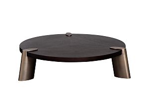 58DB-CT17191 Стол журнальный Конг (Kong) темный орех d138*33см,столешница d120 купить по цене 111&nbsp;600  руб.