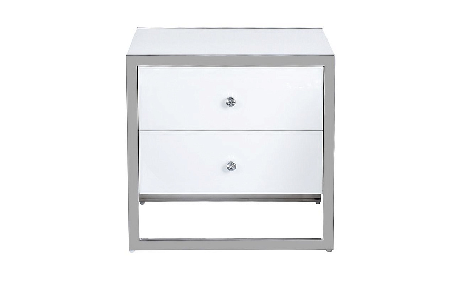 KFG104 Тумба с 2-мя ящиками белая/хром 60*40*58см купить по цене 40 600 ₽