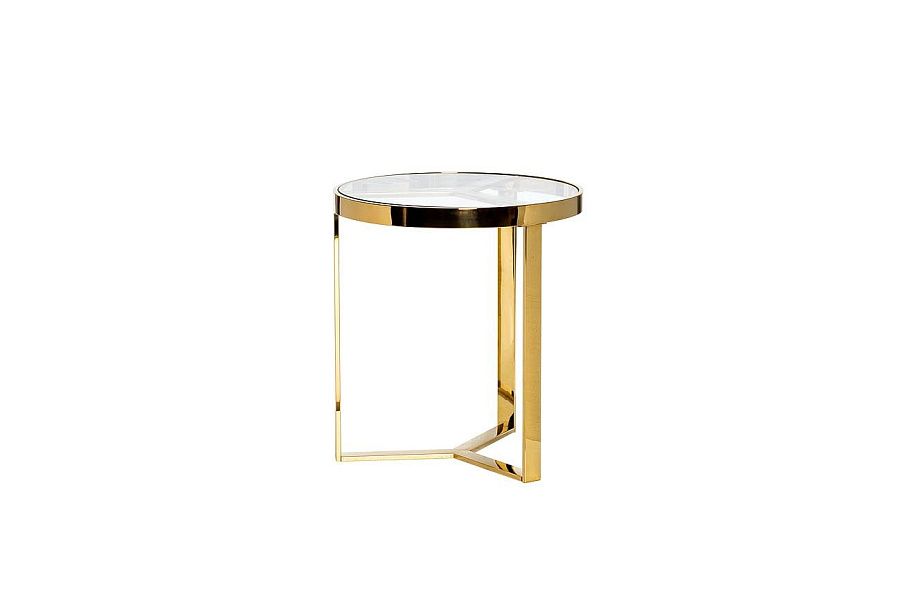 47ED-ET031GOLD	Стол журнальный прозр.стекло/золото d.50*55см купить по цене 18 600 ₽