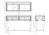 Купить KFG122 Консоль 2 ящика зеркало двухцветное 120*42*75см по цене 84 600  руб.