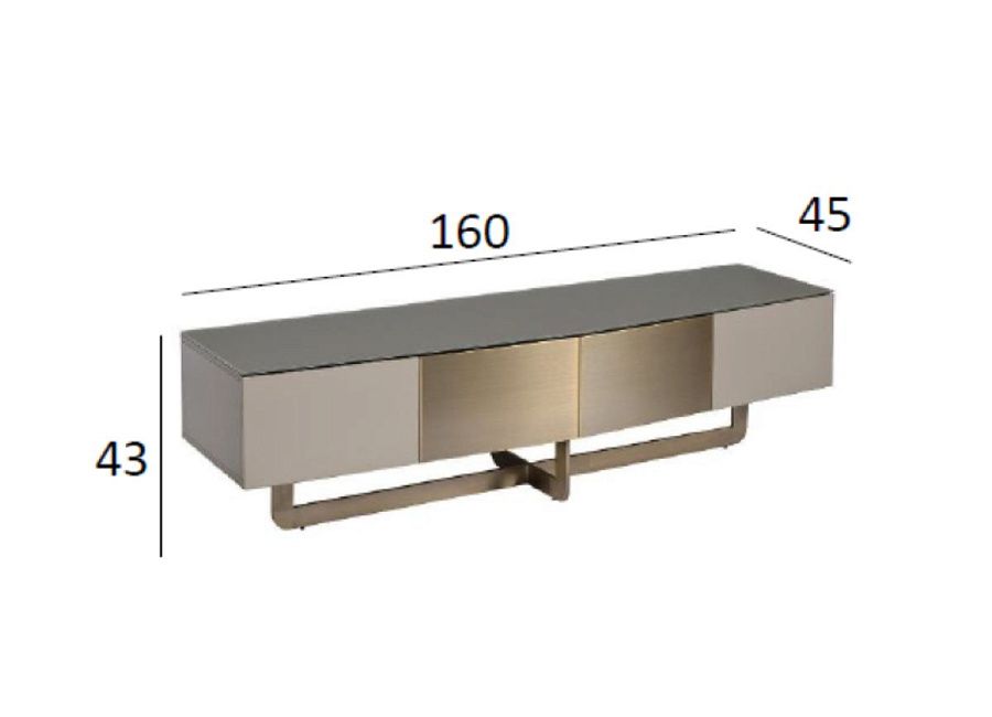 Купить 58DB-TV14803S Тумба под телевизор Space S 160*45*43см по цене 181 400  руб.