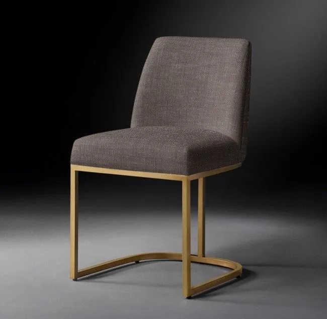 Купить Дизайнерский стул в столовую Emery Curved-Back Burnished по цене 50 700  руб.