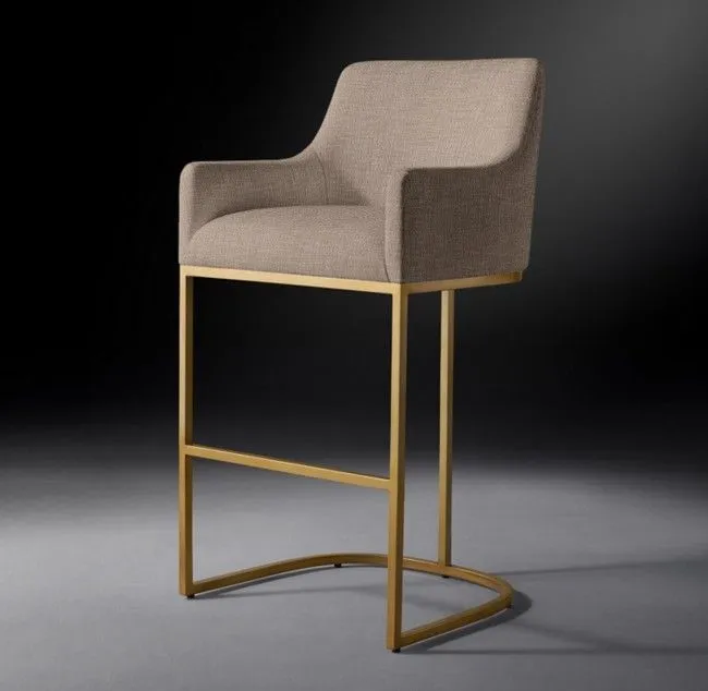 Купить Барный стул Emery Curved-Back Track Burnished по цене 50 000  руб.